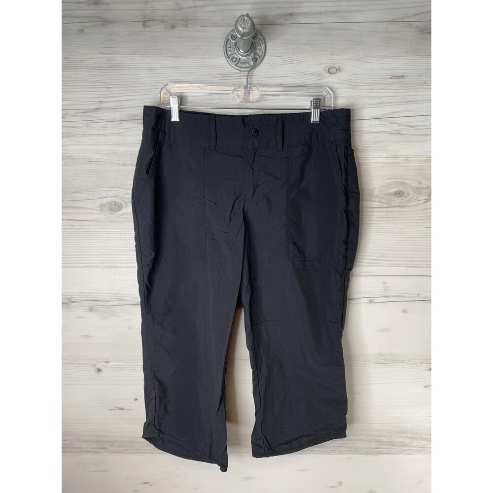 Columbia Pants Womens Medium Black Capri Crop Nylon Hiking Outdoors‎ Trail